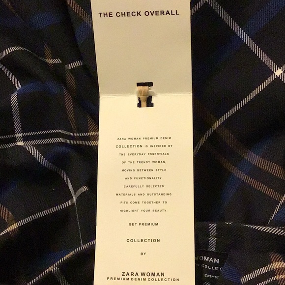 Zara Plaid Jumpsuit/ M - Picture 9 of 9